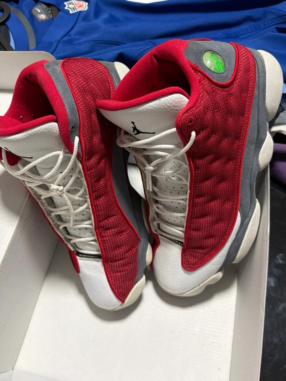 Jordan Red, Gray and White Retro Sneakers